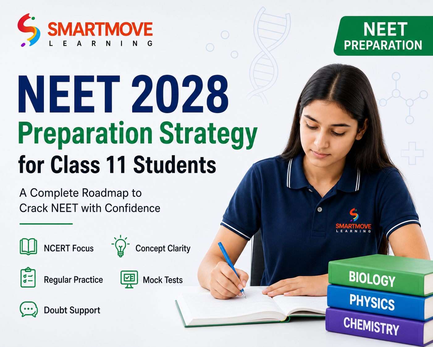 NEET 2028 preparation strategy for current Class 11 students by Smart Move Learning